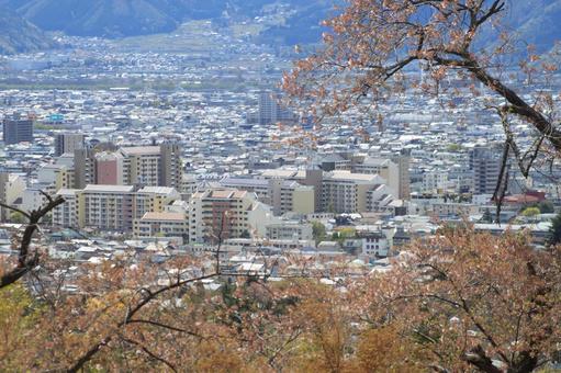 Photo, nagano city, nagano, townscape, 