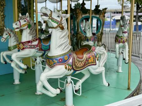 武生中央公園　メリーゴーランド 武生中央公園,越前市,福井県の写真素材