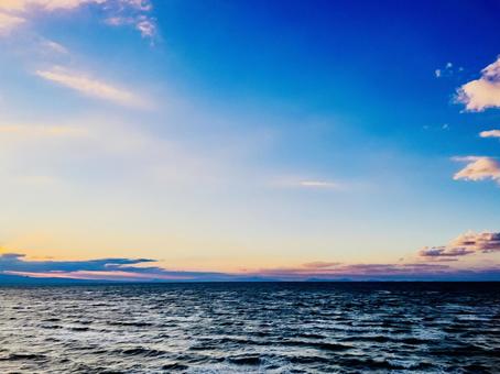 ビーナスベルト 夕日,夕暮れ,ビーナスベルトの写真素材