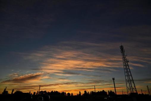 夕焼け 2025/7/7 夕焼け 2025/7/7 夕焼け,夕暮れ,夕方の写真素材