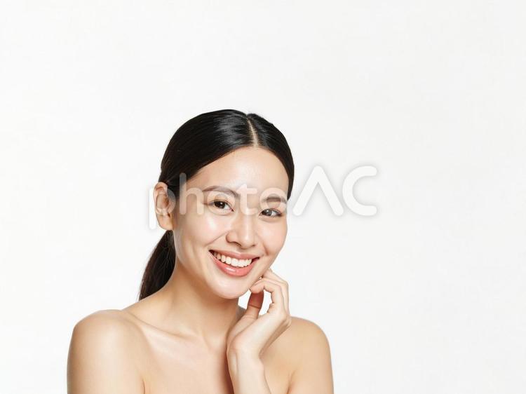 美容系のバナーに使えそうな女性 女性,スキンケア,素肌の写真素材