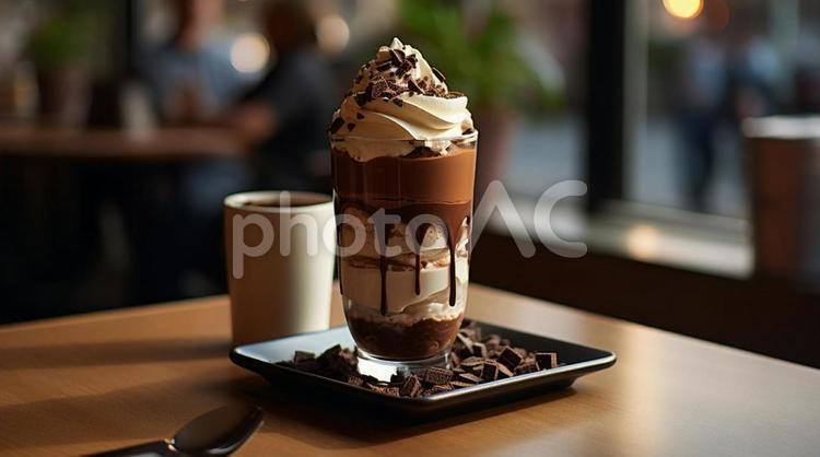 チョコレートパフェ チョコレート,パフェ,喫茶店の写真素材