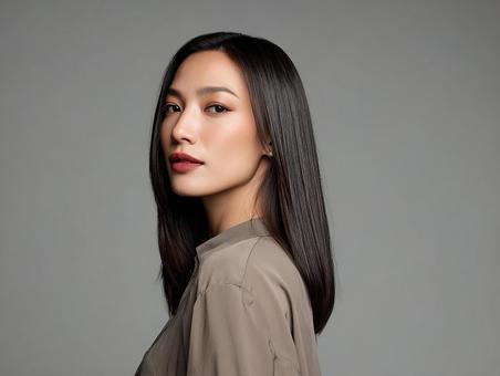 自信に満ちたアジア人女性の写真