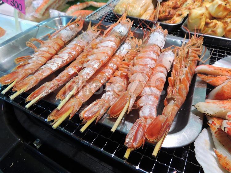 エビの塩焼き/糸満お魚センター (Okinawa) 海老,塩焼き,海老の塩焼きの写真素材