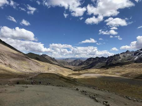 ペルー、アンデスの山 ペルー、アンデスの山 海外,外国,レインボーマウンテンの写真素材