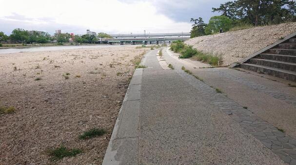 武庫川河川敷 武庫川,川,河川の写真素材