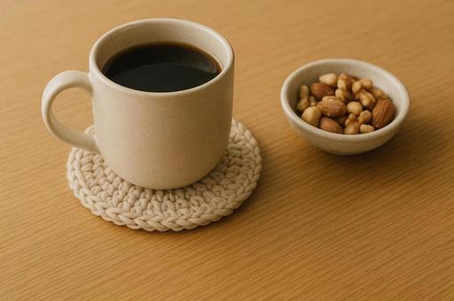 コーヒーとナッツ コーヒーとナッツの写真