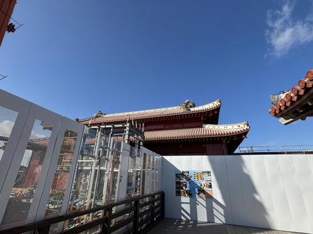沖縄　琉球　首里城　復興 歓会門,世界遺産,風景の写真素材