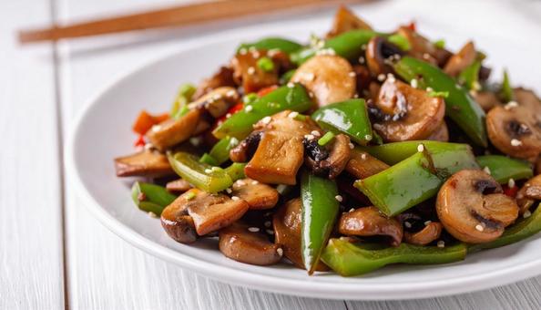 きのこと野菜の中華炒め きのこと野菜の中華炒めの写真