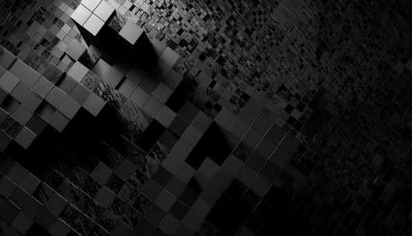黒のキューブの集合体 背景 黒のキューブの集合体 背景の写真