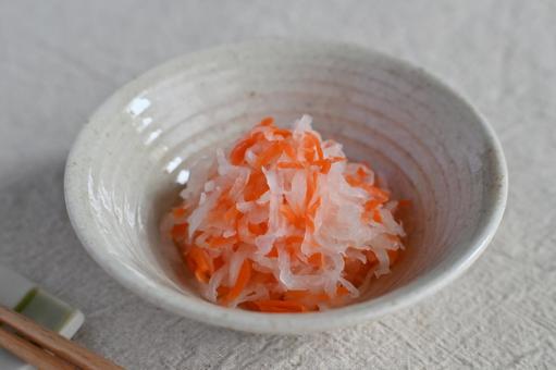 紅白なます 紅白,なます,酢の物の写真素材