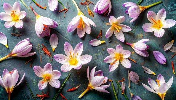 秋の花 サフラン 10月 11月 秋の花 サフラン 10月 11月の写真