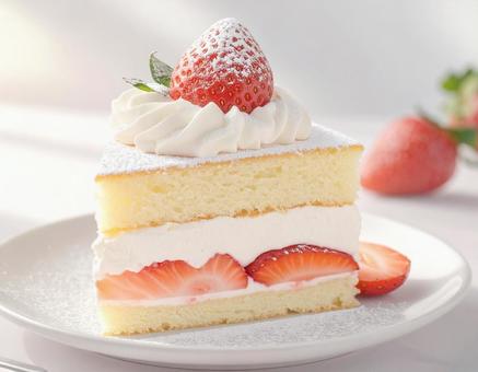 いちごのショートケーキ いちごのショートケーキの写真
