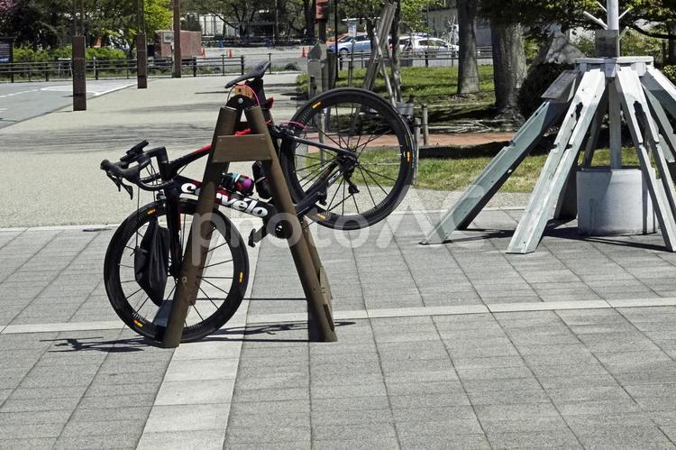 斬新的な自転車置き場 運動,練習,真剣の写真素材