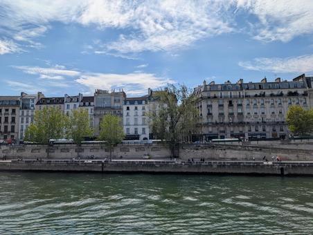 パリ セーヌ川,パリ,フランスの写真素材