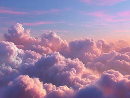 夢のようなパステルカラーの雲 夢のようなパステルカラーの雲の写真