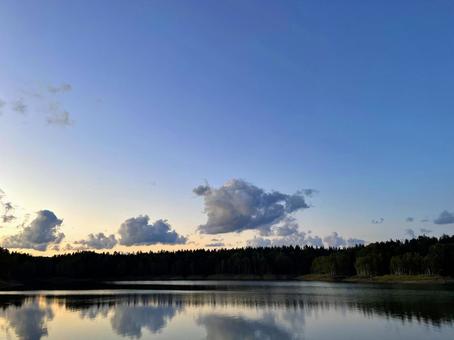 朱鞠内湖の風景07(夕景) 朱鞠内湖の風景07(夕景) 朱鞠内湖,北海道,幌加内町の写真素材