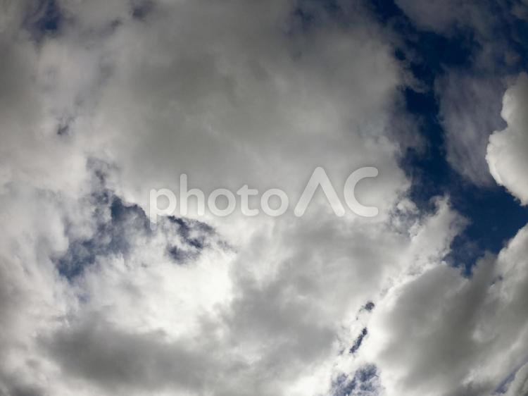 青空と分厚い白い雲 雲,空,自然の写真素材