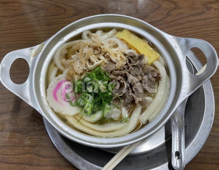 愛媛名物！松山の鍋焼きうどん！ことり 鍋焼きうどん,ことり,愛媛名物の写真素材