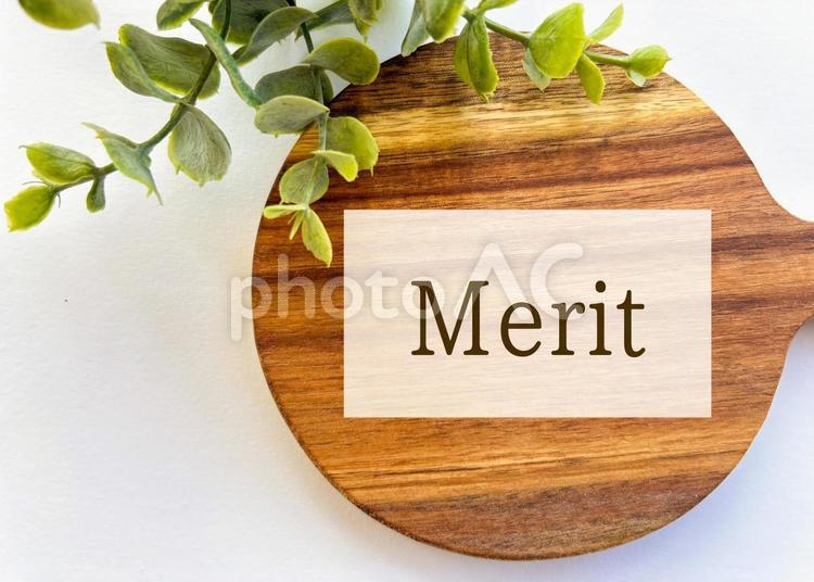 MERITの文字素材 メリット,merit,利点の写真素材