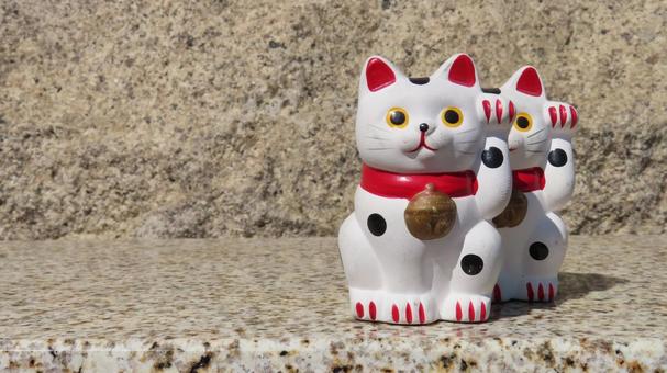 招き猫 招き猫 招き猫,縁起物,置物の写真素材