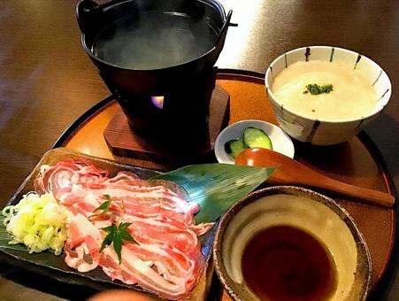 豚しゃぶ 豚しゃぶ 豚しゃぶ,豚しゃぶ定食,豚肉料理の写真素材
