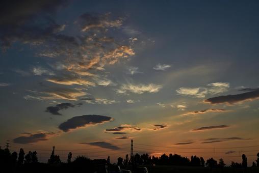 夕焼け 2025/7/16 夕焼け 2025/7/16 夕焼け,夕暮れ,夕方の写真素材