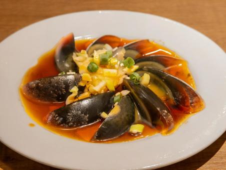 ピータンの冷製 中華風ソース添え ピータン,皮蛋,中華料理の写真素材