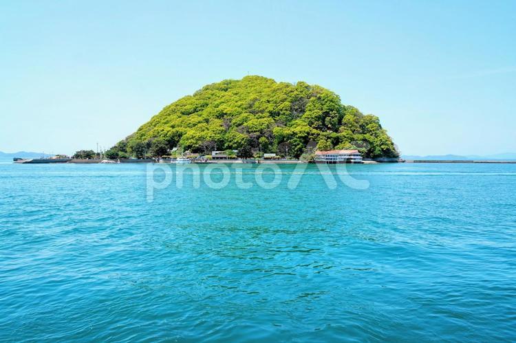 愛媛県松山市・瀬戸内海に浮かぶ鹿島 北条鹿島,瀬戸内海,海岸の写真素材