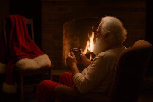 暖炉でひと休み 暖炉でひと休みの写真