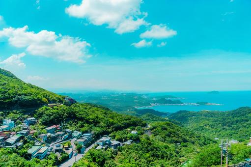 【台湾】九份の風景 【台湾】九份の風景 九份,taiwan,街並みの写真素材