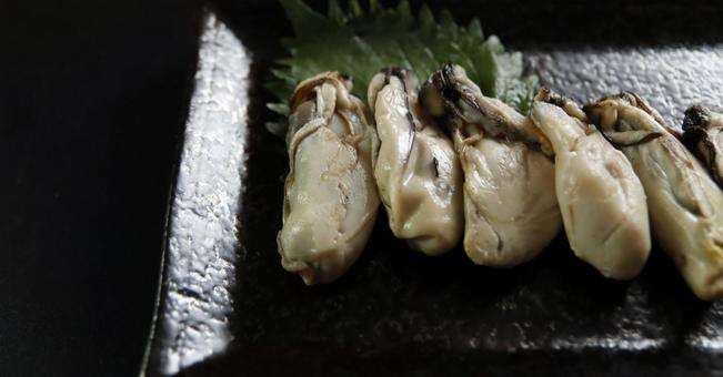 牡蠣の料理盛り付け 牡蠣,海産物,貝類の写真素材
