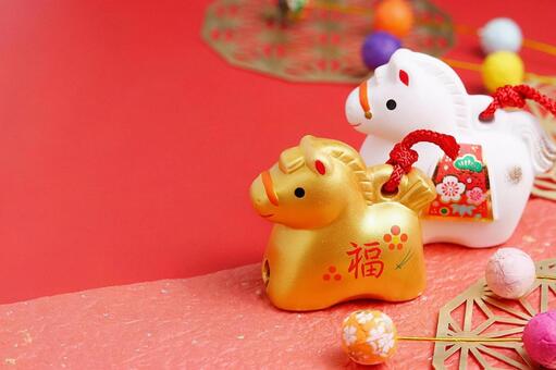 お正月や年賀状のイメージ素材(午年) 年賀状,年賀,午年の写真素材