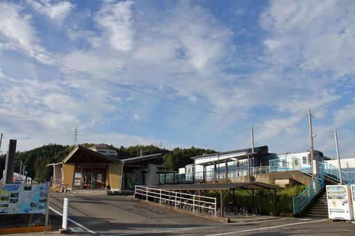阿波海南駅、駅前、徳島県海部郡 jr,jr四国,牟岐線の写真素材