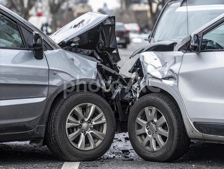 交通事故　AI生成画像  交通事故,自動車,事故の写真素材