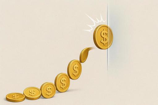 金貨衝突(壁に阻まれる富) 金貨衝突(壁に阻まれる富)の写真