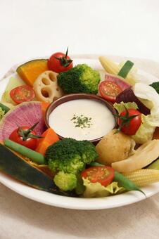 温野菜のサラダ 温野菜,蒸し野菜,サラダの写真素材