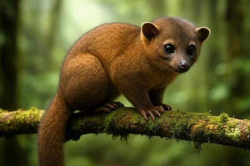 木の枝に座る新種の動物オリンギート 木の枝に座る新種の動物オリンギートの写真