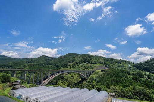 福岡-【朧大橋】 福岡-【朧大橋】 福岡,八女,鉄橋の写真素材