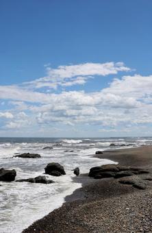 大洗の海 大洗の海 大洗,海,空の写真素材