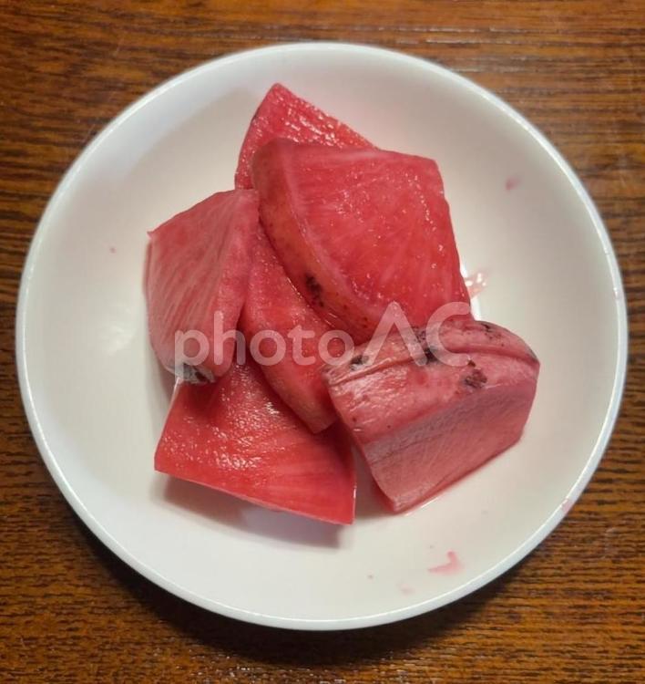 R7.04.14　赤かぶの酢漬け 赤かぶ,赤かぶの酢漬け,酢漬けの写真素材