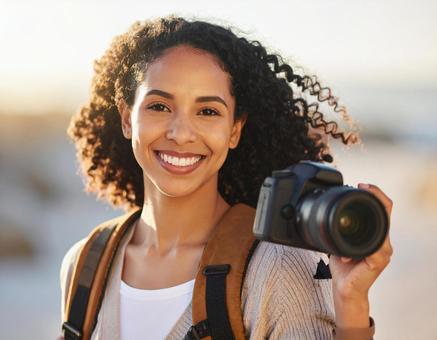 春の風景を撮影するカメラ女子 春の風景を撮影するカメラ女子の写真
