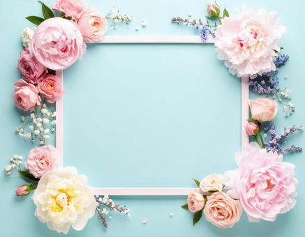 花のフレーム 花のフレームの写真
