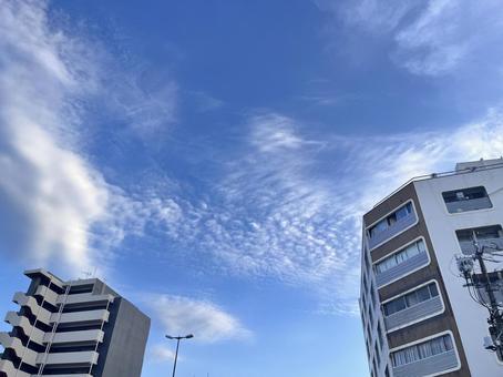 マンションと電灯2 マンションと電灯2 マンション,見上げる,ビルの写真素材