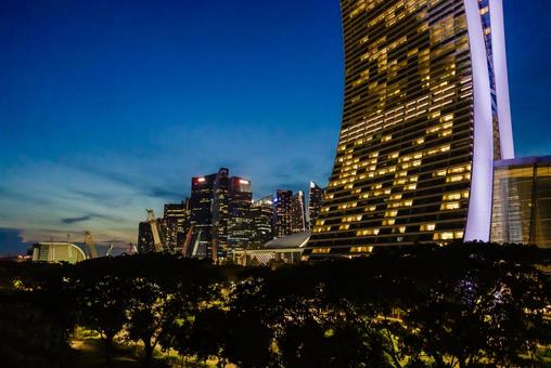 【シンガポール】マリーナベイサンズ シンガポール,マリーナベイサンズ,ベイフロントの写真素材