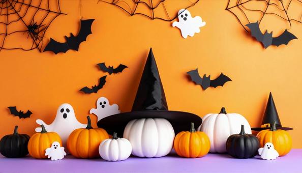 ハロウィンの可愛い背景素材 ハロウィンの可愛い背景素材の写真