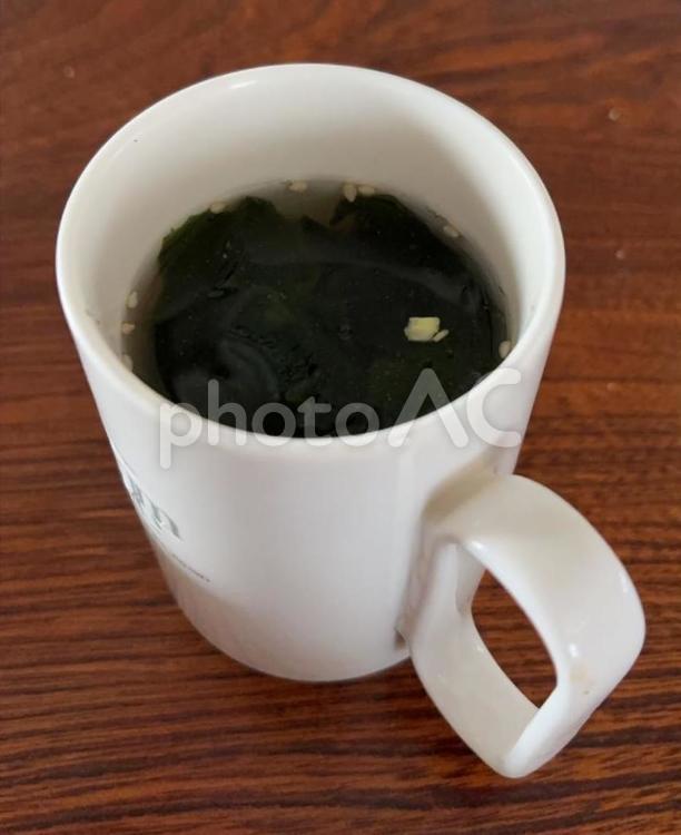R7.03.15　ワカメスープ 昼食,ワカメスープ,ワカメの写真素材