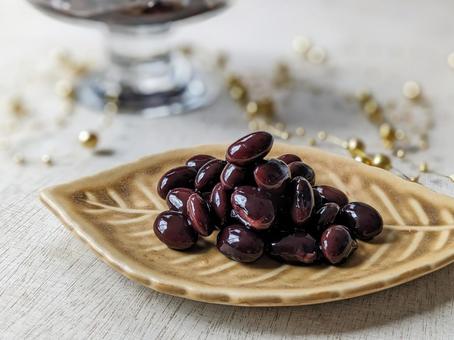 黒豆煮 黒豆,黒豆煮,黒大豆の写真素材