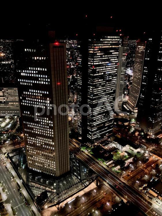 東京風景・新宿 新宿,西新宿,夜景の写真素材