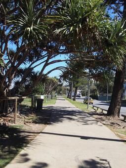 ゴールドコースト ビーチ,海,空の写真素材